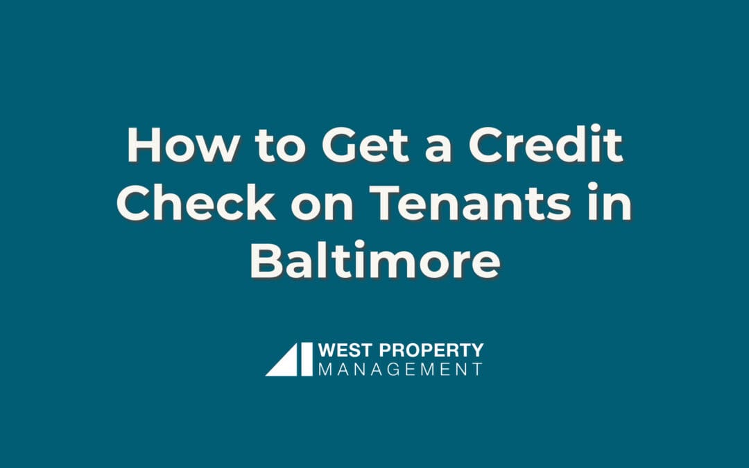 How to Get a Credit Check on Tenants in Baltimore